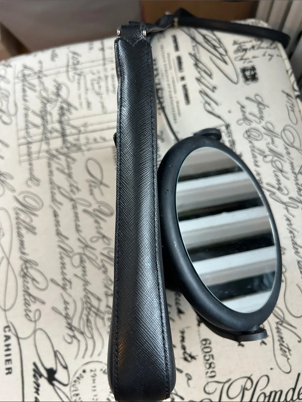 kate spade Black Saffiano Crossbody with Front Zip Pocket